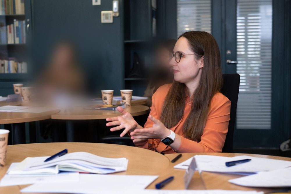 Viktorija Garanca in discussion with course participants